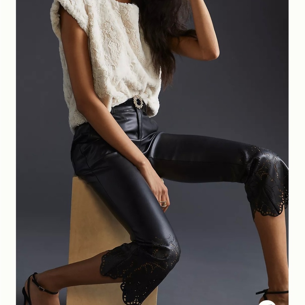 NWT Anthropologie Maeve Faux Fur Top